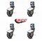 Service Caster 3'' Bright Chrome Polyurethane Casters Corner Mount Brackets, 4PK SCC-GR03S310-PPUBD-BC-71678-4-CB90-4 - alternate 2
